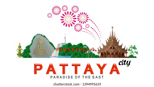 Thailand travel concept - The Most Beautiful Places To Visit In Pattaya Thailand