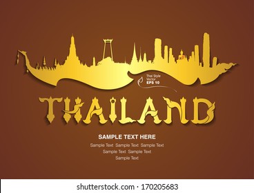 thailand travel design, vector illustration