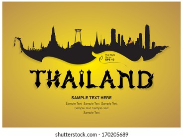 thailand travel design, vector illustration