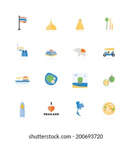 Thailand travel. Famous Tours & Activities icon, Vector illustration design.