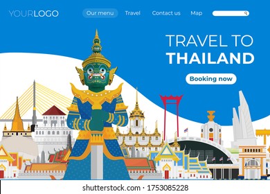 Thailand Travel with landing page template Free