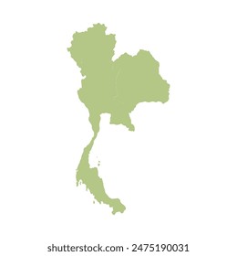 Thailand travel map color illustration