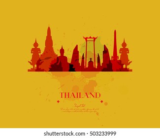Thailand Travel Vector  Illustration 