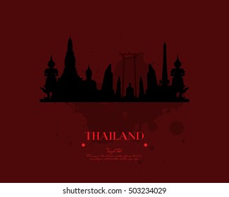 Thailand Travel Vector  Illustration 