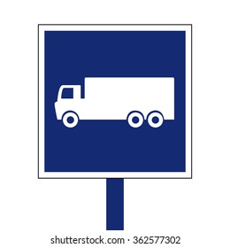 Thailand Truck Stops Traffic Sign