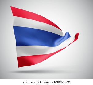 thailand, vector 3d flag isolated on white background