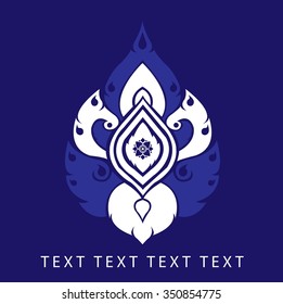 Thailand vector art form or A logo and background.