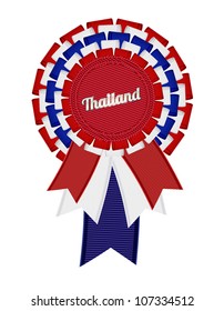 Thailand vector detailed fabric textured ribbon rosette