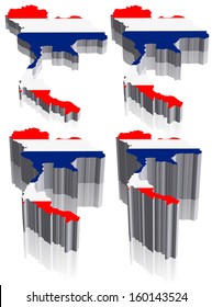 Thailand Vector Map 3d