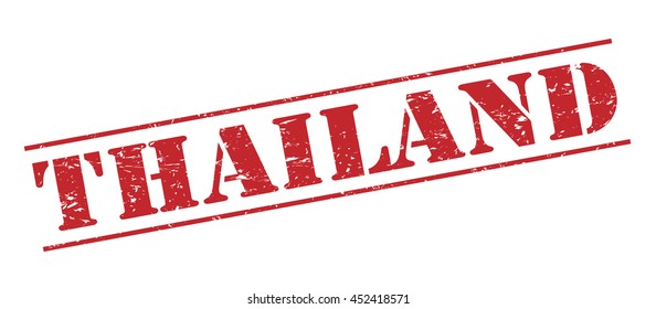 thailand vector stamp on white background