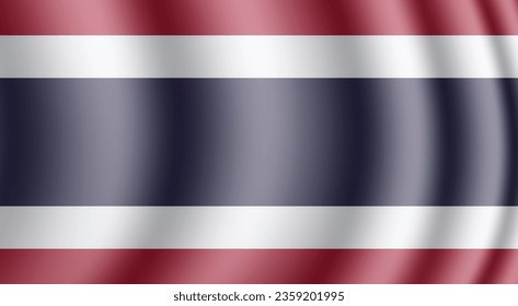 Thailand wavy flag nation vector background design