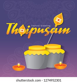 Thaipusam oder Thaiposam. Ein von der tamilischen Gemeinschaft gefeiertes Festival mit Prozession und Angeboten