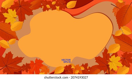 thaksgiving collection background with leaf fall design concept