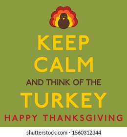 Thaksgiving Keep Calm card in vector format.
