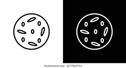 Icono de talasemia Gráfico de Vector en blanco y negro