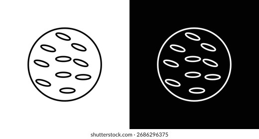 Icono de talasemia signo de contorno de Vector en blanco y negro