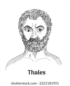 Dibujo manual de Thales Vector	