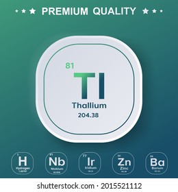 Thallium element from the periodic table - Modern design