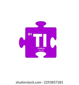 thallium icon set. vector template illustration for web design