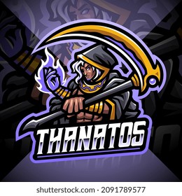 Thanatos esport mascot logo design