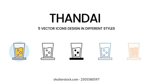 Thandai-Symbole, Vektorgrafik-Set, Stockgrafik