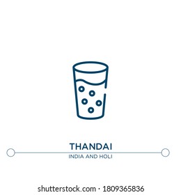 thandai Umriss-Vektorsymbol. einfache Elementgrafik. thandai Umriss Symbol aus bearbeitbarem india Konzept. kann für Web und mobile
