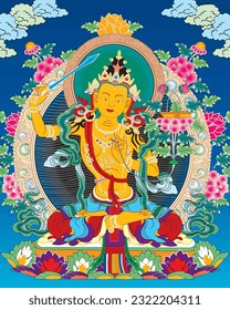 thangka,buddha art painting, buddhist art, buddha.