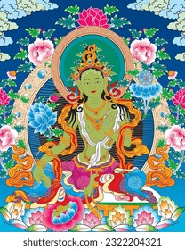 thangka,buddha art painting, buddhist art, buddha.