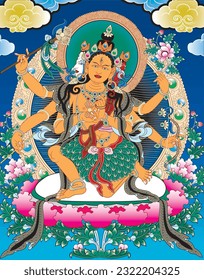 thangka,buddha art painting, buddhist art, buddha.