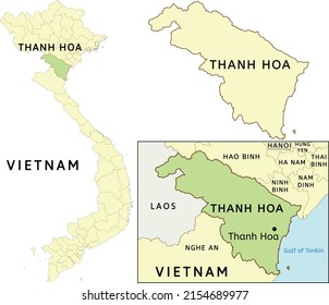 Thanh Hoa Province Location On Map Stock Vector (Royalty Free ...