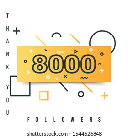 Thank 8000 you followers design template