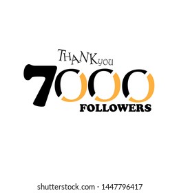 THANK followers. Vector illustration for social networks