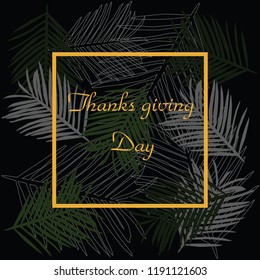 thank giving day background vector illustration 