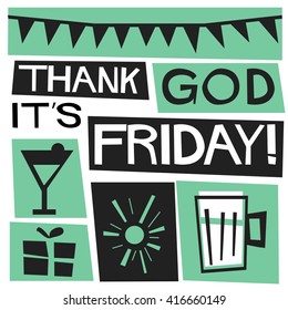 Thank God Friday Vector Illustration Concept Stock Vector (Royalty Free ...