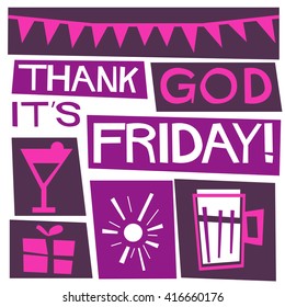 Thank God It's Friday (Vector Illustration Concept Design) 