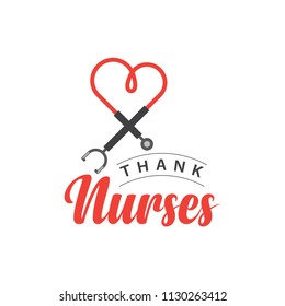 Thank Nurses Vector Template Design Illustration