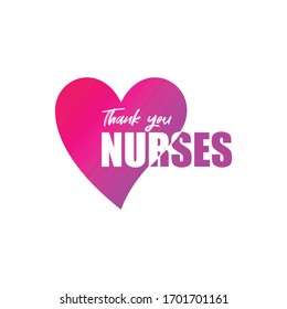 Thank Nurses Vector Template Design Illustration