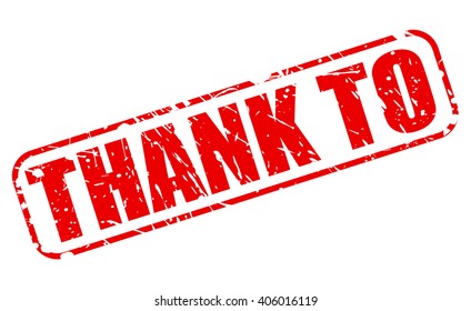 THANK TO red stamp text on white