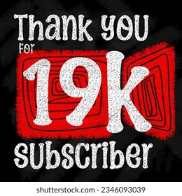 Thank you for 1 2 3 4 5 6 7 8 9 10 11 12 13 14 15 16 17 18 19 20 k subscriber selebration poster on social media 