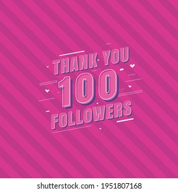 Vielen Dank 100 Follower Fest, Grußkarte für Social Media Anhänger.