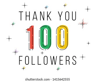 Thank You 100 Followers Images Stock Photos Vectors Shutterstock