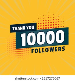 Thank you 1000 followers congratulation template banner