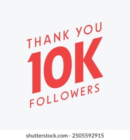 Gracias 10000 o 10k seguidores. Tarjeta de felicitación. Web Concepto de redes sociales. Blogger celebra un Grande número de Suscriptores.