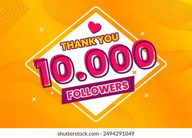 Thank you 10000 followers thank giving social media community post or Thank you followers peoples