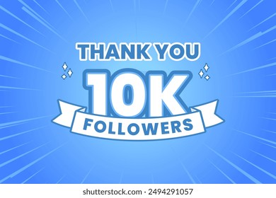 Thank you 10000 followers thank giving social media community post or Thank you followers peoples