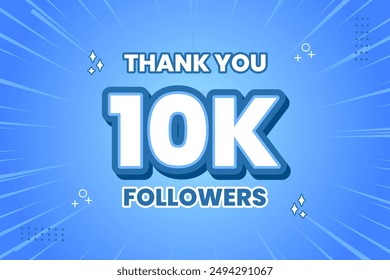 Thank you 10000 followers thank giving social media community post or Thank you followers peoples