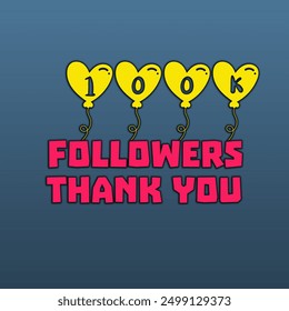 Thank you 100K followers editable file 