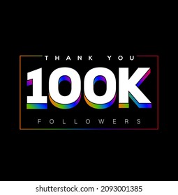 Thank you 100K Followers, Social media post.