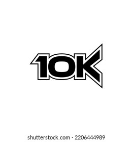 Thank you for 10k follower, icon or logo isolated sign symbol design vector illustration high quality black style