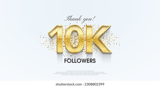 Thank you 10K followers, celebration for the social media post poster banner.